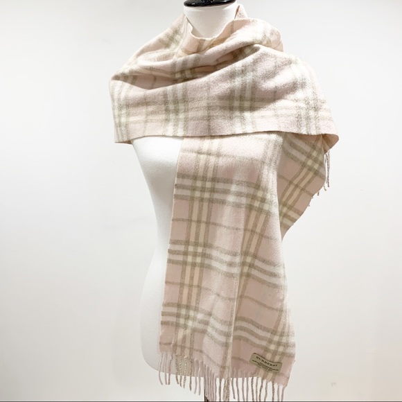 Burberry Accessories - Burberry Cashmere Pink Plaid scarf